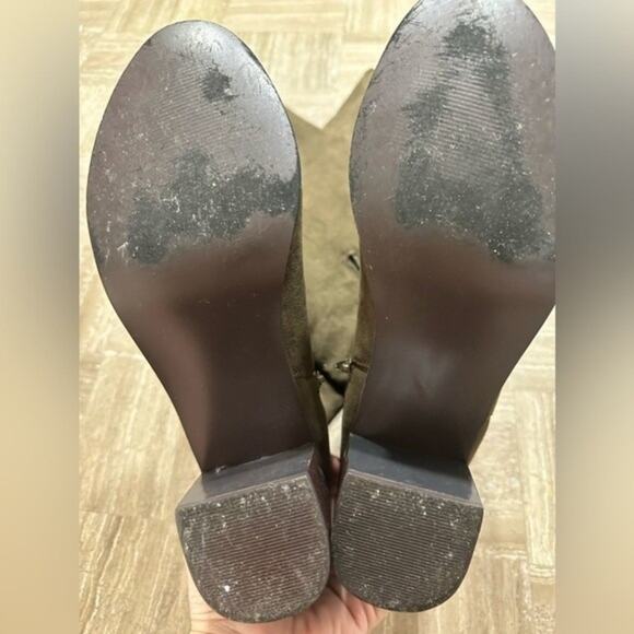 JustFab Alle Over the Knee Suede Boots 👢 in Olive Green Size 8.5 - Picture 9 of 9